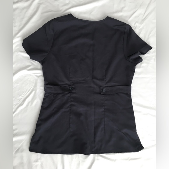 Greys Anatomy like new, worn 1x steel mock wrap top size S. - Picture 2 of 3